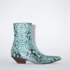 Ankle Boots Aus Leder Mit Schlangen-Print>Acne Studios Sale