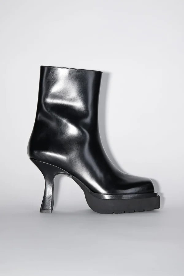 Ankle Boots Aus Leder Mit Plateauabsatz>Acne Studios Hot