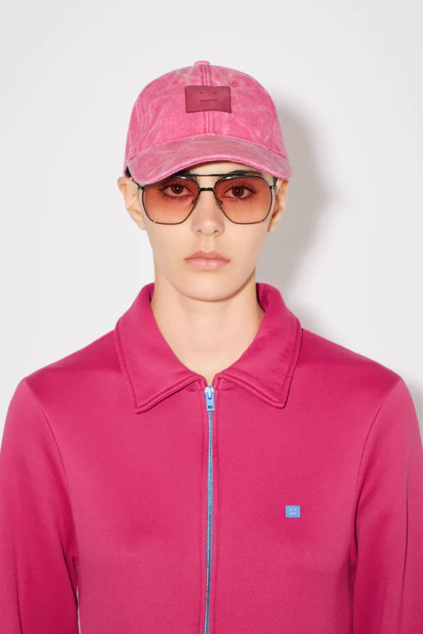 Baseballkappe Mit Leder-Aufnaher>Acne Studios Flash Sale