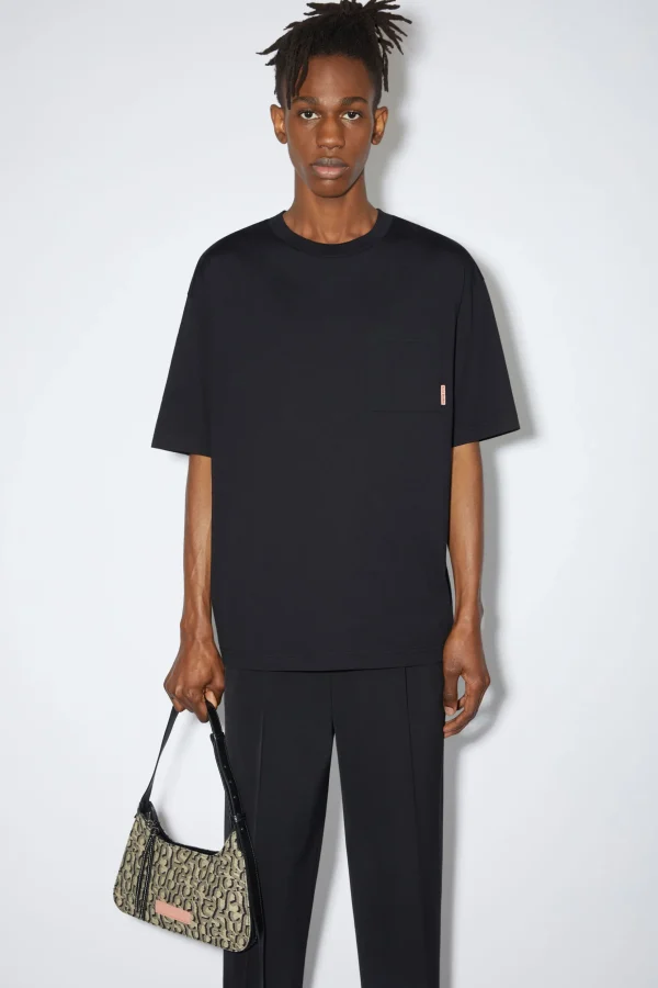 Baumwoll-T-Shirt Mit Tasche>Acne Studios Sale