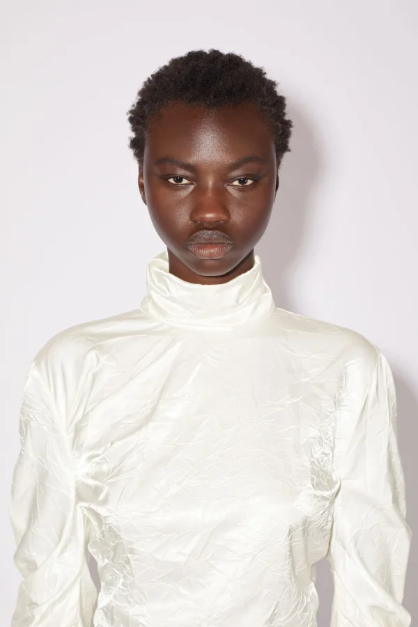 Bluse Aus Satin Mit Rollkragen>Acne Studios Shop