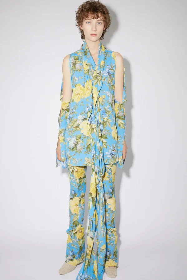 Bluse Zum Schnuren Mit Blumenprint>Acne Studios Online