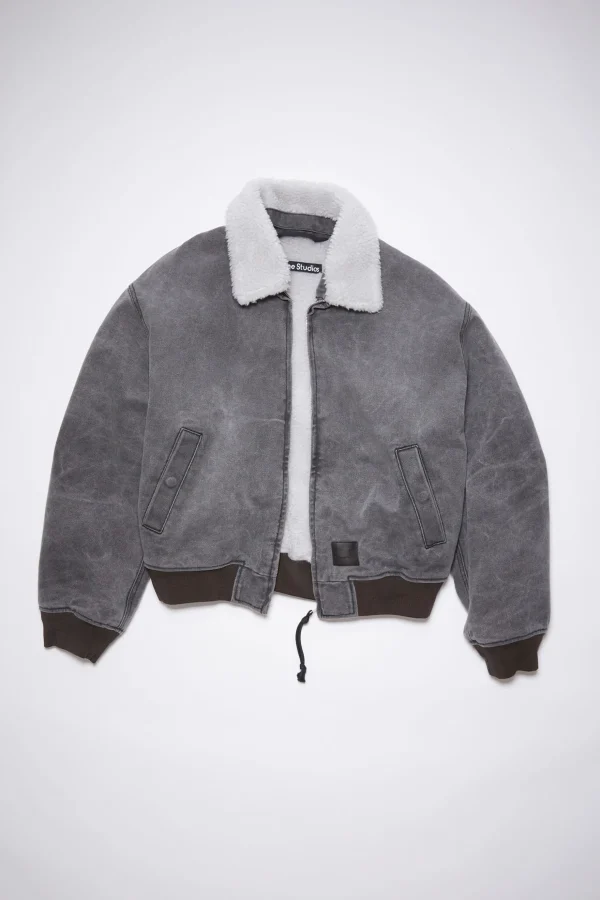 Bomberjacke Aus Baumwoll-Canvas>Acne Studios Sale