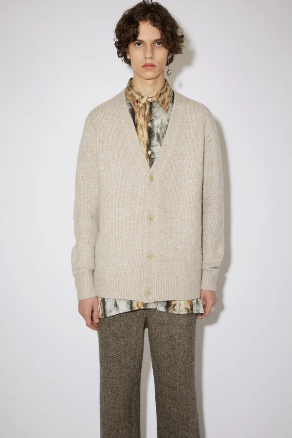 Cardigan Mit V-Ausschnitt Aus Woll-Mix>Acne Studios New