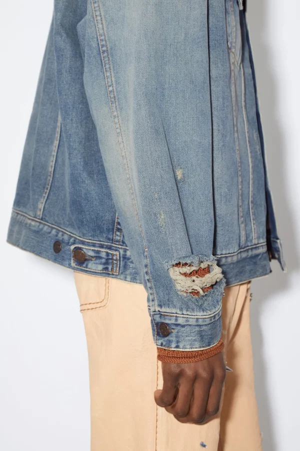 Destroyed-Denimjacke In Lockerer Passform – Detroit>Acne Studios Store