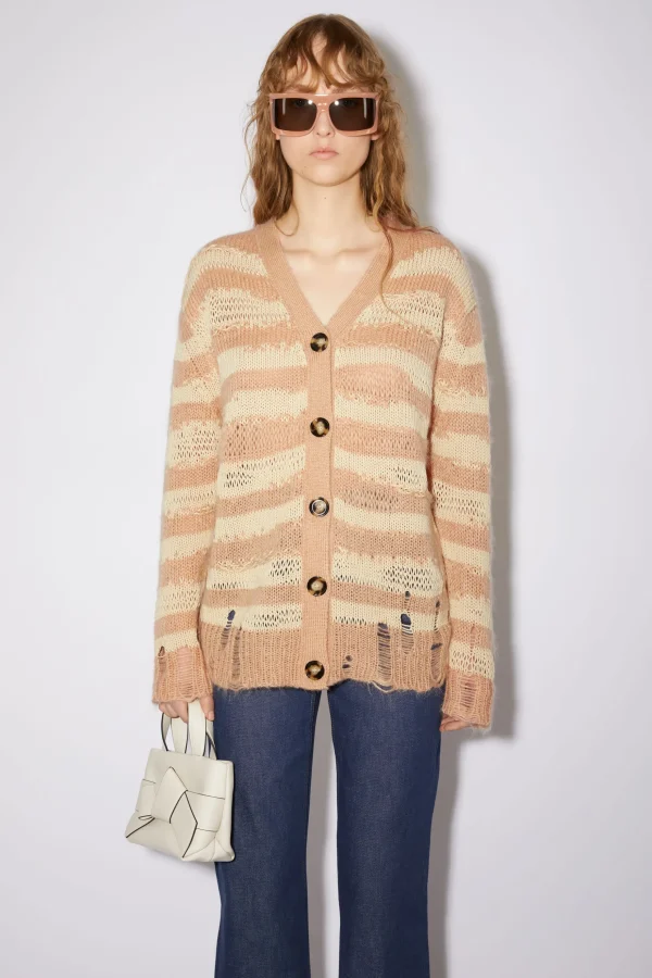 Gestreifter Cardigan Im Used-Look>Acne Studios Discount