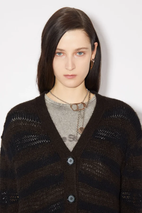 Gestreifter Cardigan Im Used-Look>Acne Studios Clearance