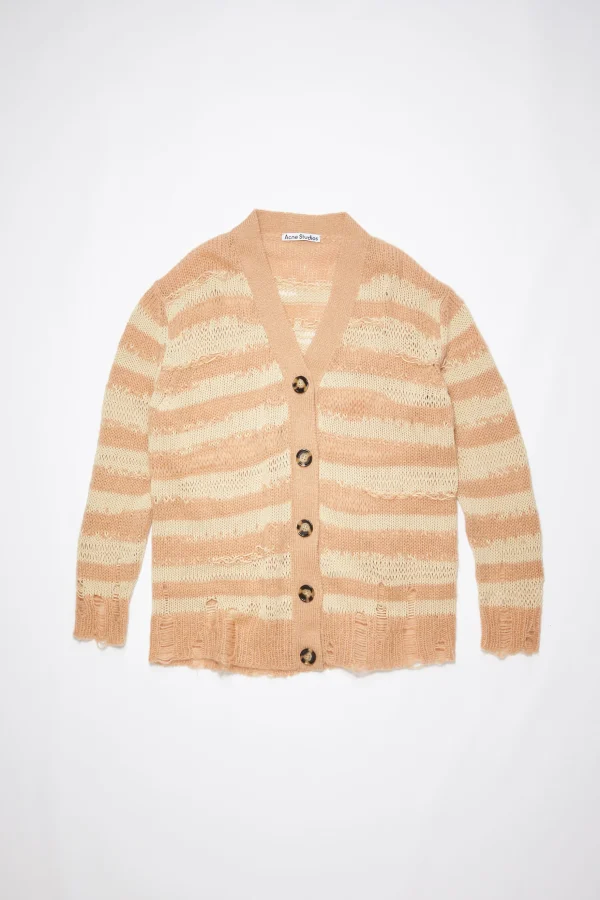 Gestreifter Cardigan Im Used-Look>Acne Studios Discount