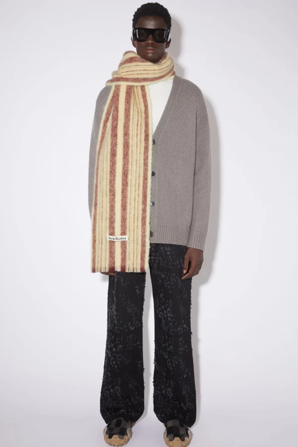 Gestreifter Schal Aus Woll-Mohair-Mix>Acne Studios Fashion