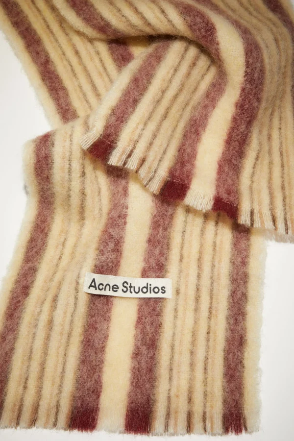 Gestreifter Schal Aus Woll-Mohair-Mix>Acne Studios Fashion