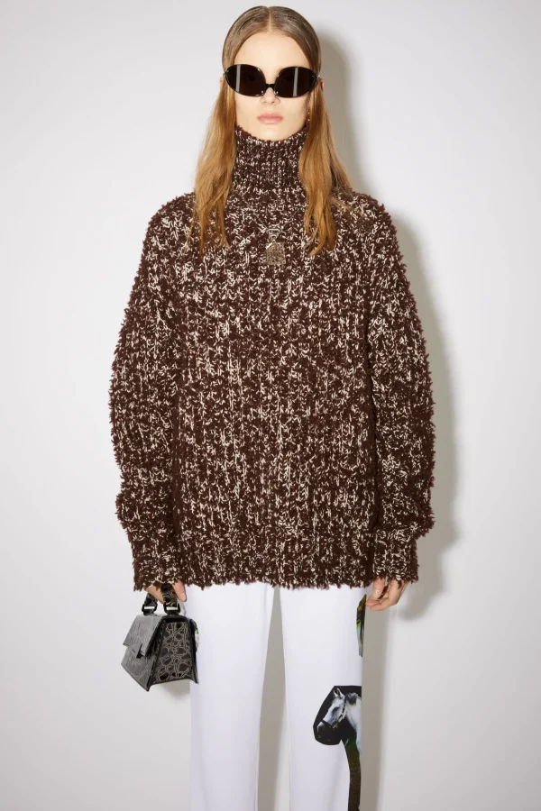 Getufteter Wollpullover Mit Hohem Kragen>Acne Studios Shop