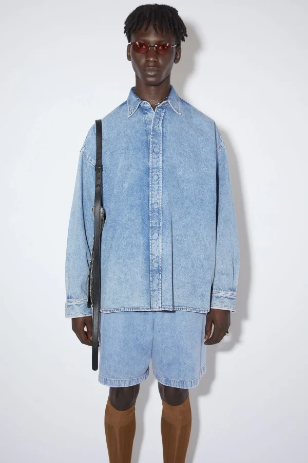 Jeanshemd Mit Knopfleiste>Acne Studios Hot