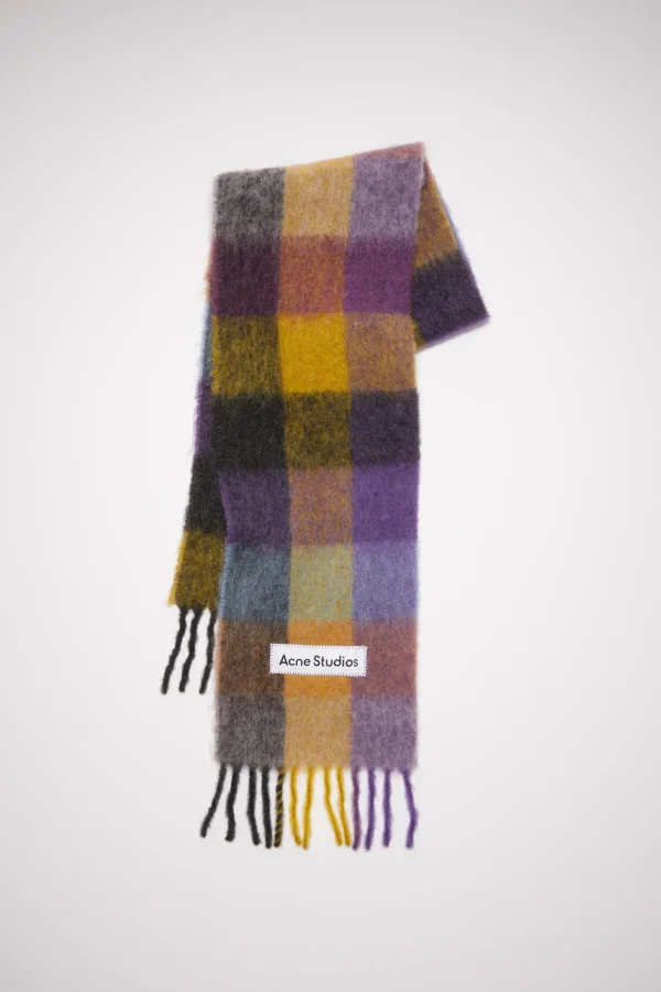 Karierter Schal Aus Mohair>Acne Studios Cheap