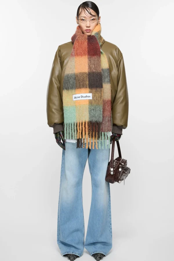 Karierter Schal Aus Mohair>Acne Studios Fashion