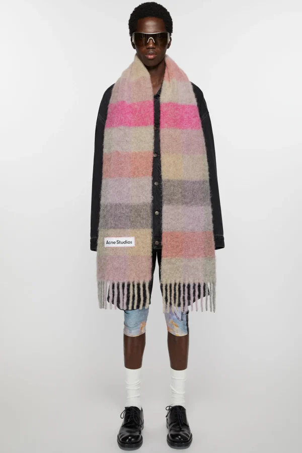 Karierter Schal Aus Mohair>Acne Studios Cheap