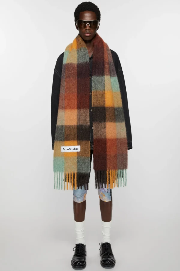 Karierter Schal Aus Mohair>Acne Studios Fashion