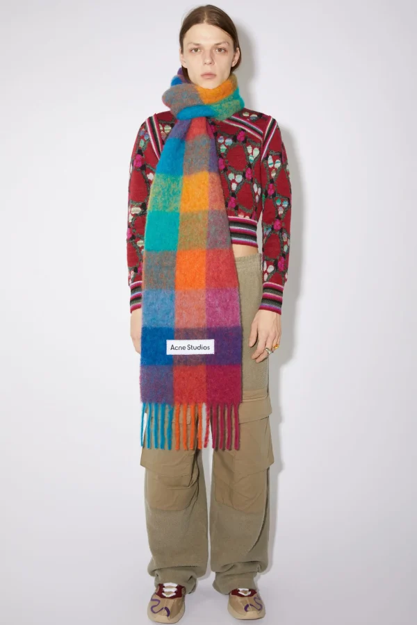 Karierter Schal Aus Mohair>Acne Studios Online