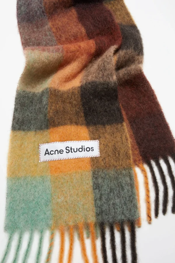 Karierter Schal Aus Mohair>Acne Studios Fashion