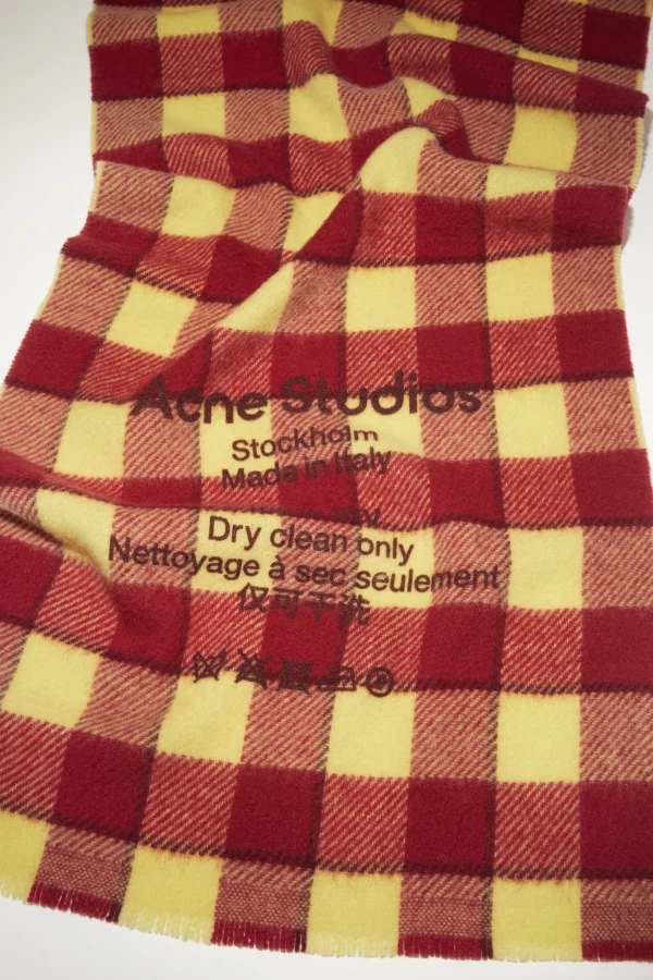 Karierter Wollschal>Acne Studios Cheap