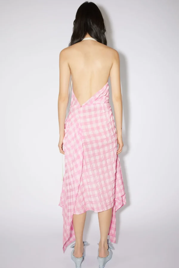 Kleid Mit Gingham-Muster Und Schleife>Acne Studios Shop