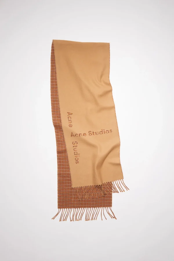 Kontrastierender Wollschal Mit Logo-Jacquardmuster>Acne Studios Discount