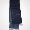 Kontrastierender Wollschal Mit Logo-Jacquardmuster>Acne Studios Hot