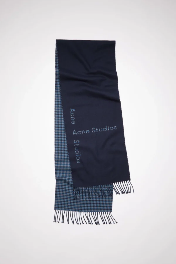 Kontrastierender Wollschal Mit Logo-Jacquardmuster>Acne Studios Hot