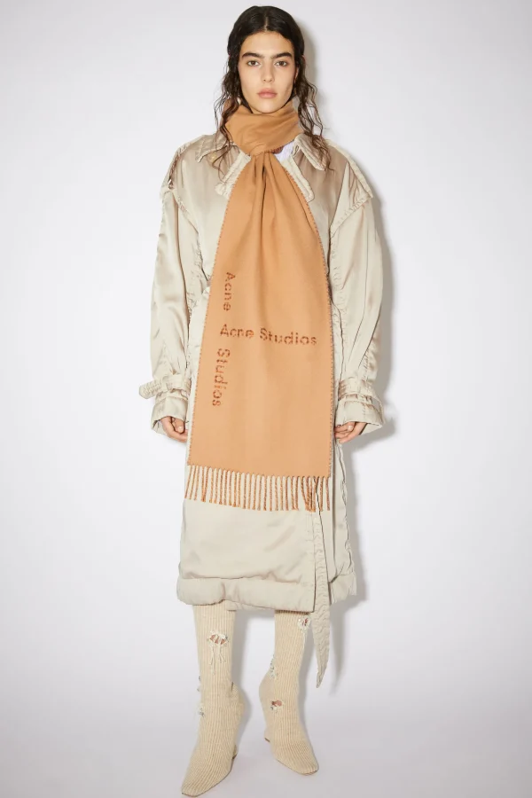 Kontrastierender Wollschal Mit Logo-Jacquardmuster>Acne Studios Discount