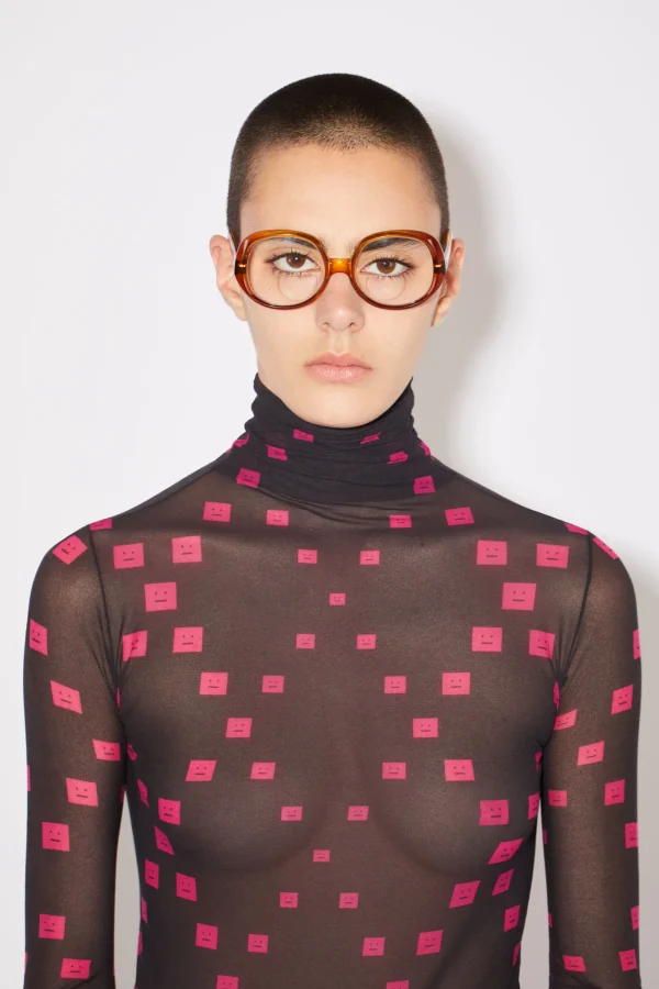 Langarmeliges Top Mit Face-Logo>Acne Studios Online