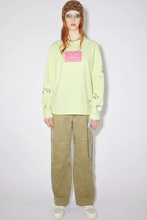 Langarmliges T-Shirt Mit Print>Acne Studios Online