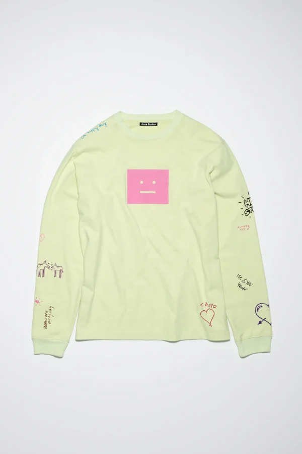 Langarmliges T-Shirt Mit Print>Acne Studios Online