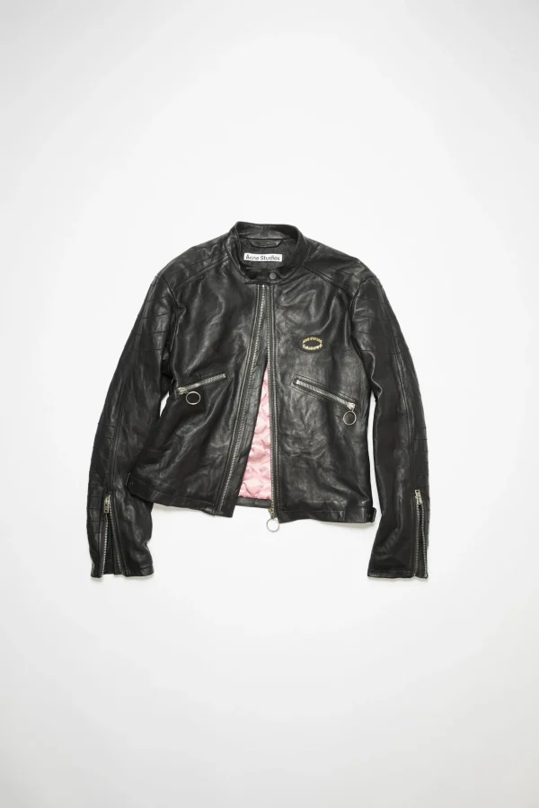 Lederjacke Im Used-Look>Acne Studios Clearance