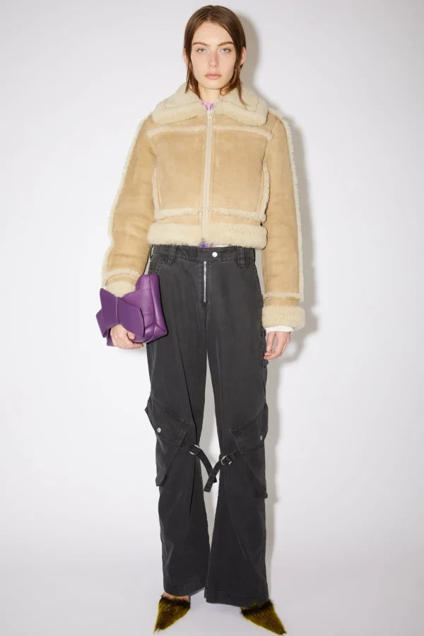 Lederjacke Mit Shearling>Acne Studios Outlet