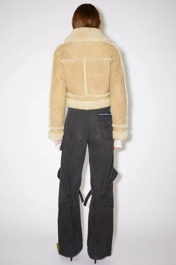 Lederjacke Mit Shearling>Acne Studios Outlet