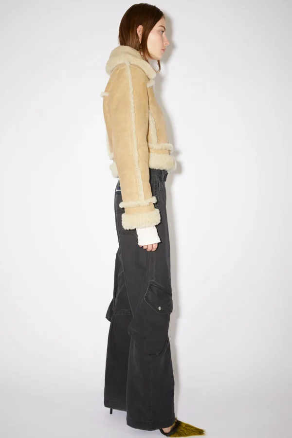 Lederjacke Mit Shearling>Acne Studios Outlet