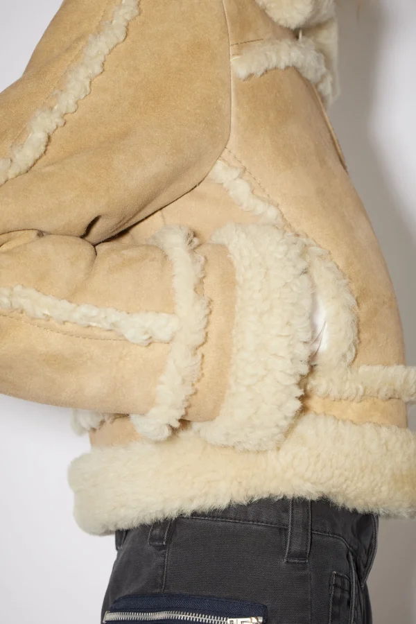 Lederjacke Mit Shearling>Acne Studios Outlet