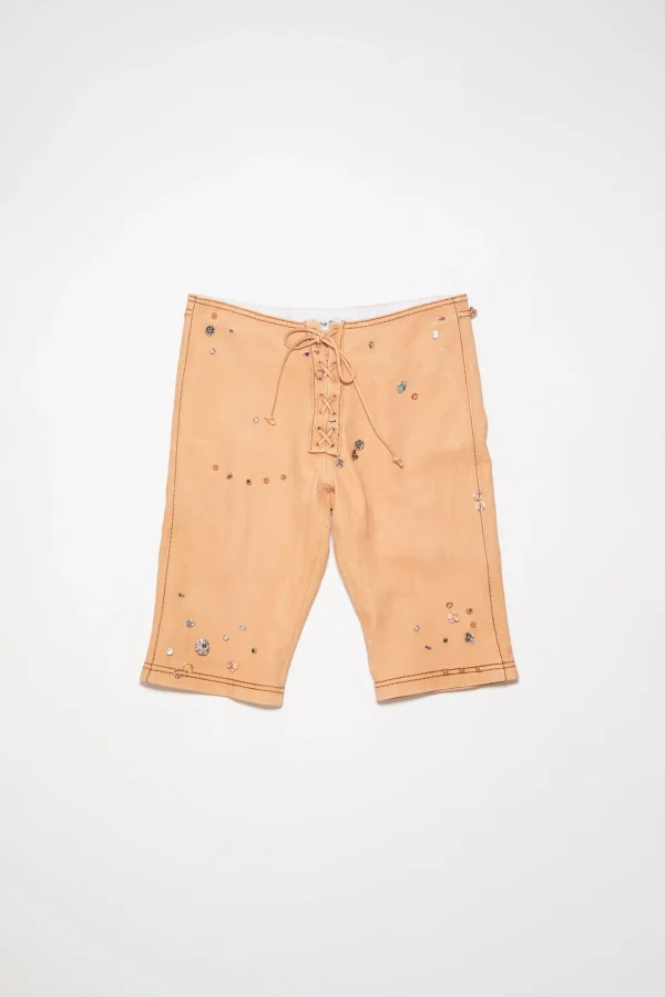 Leder-Shorts>Acne Studios Outlet