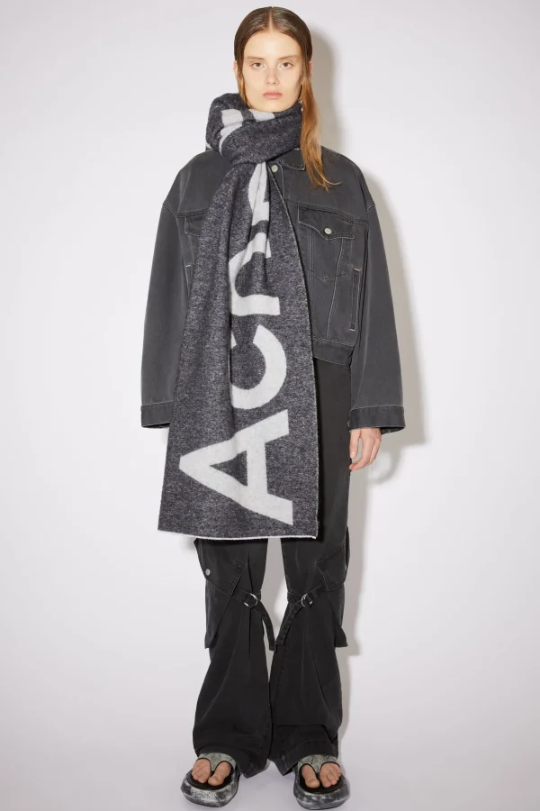 Logo-Schal Aus Woll-Mix>Acne Studios Online