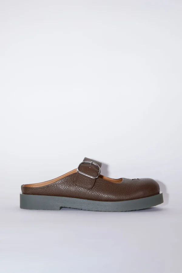 Mules Aus Leder Mit Schnalle>Acne Studios Outlet