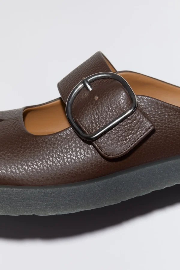 Mules Aus Leder Mit Schnalle>Acne Studios Outlet