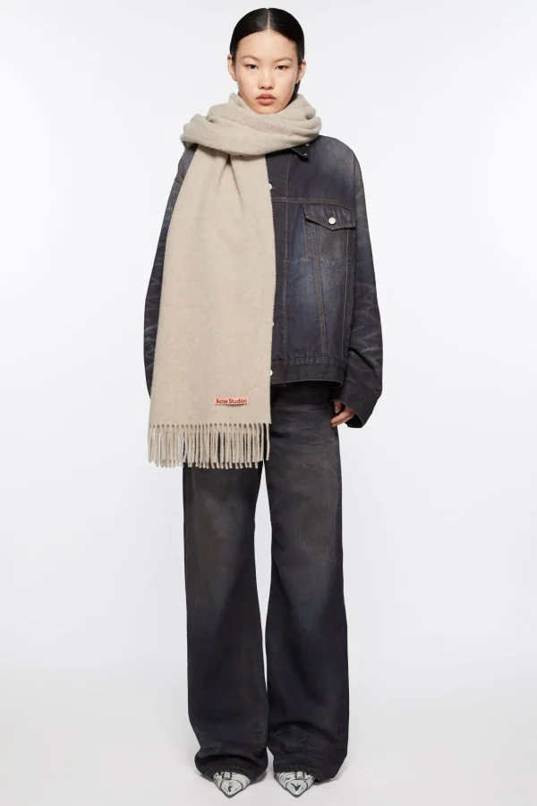 Oversized-Wollschal Mit Fransen>Acne Studios Best Sale