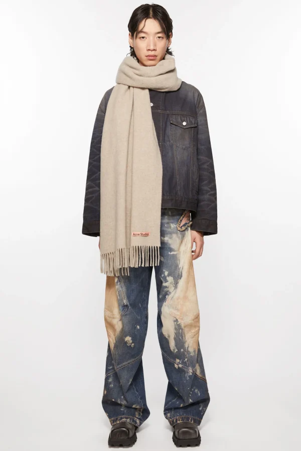 Oversized-Wollschal Mit Fransen>Acne Studios Best Sale