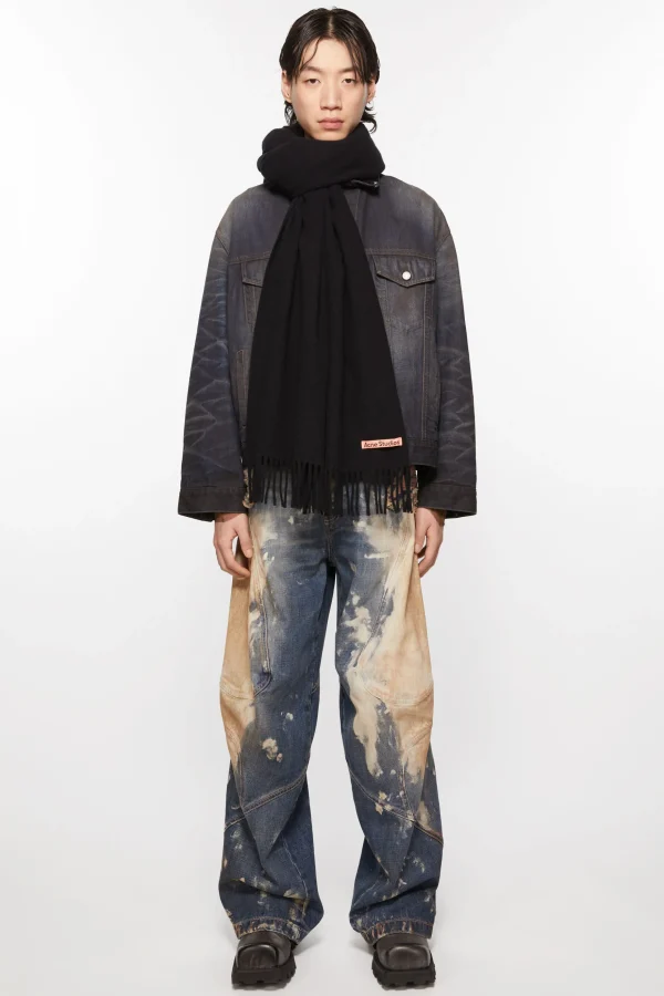 Oversized-Wollschal Mit Fransen>Acne Studios Cheap