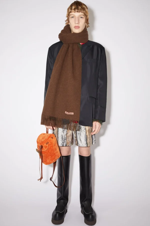 Oversized-Wollschal Mit Fransen>Acne Studios Fashion