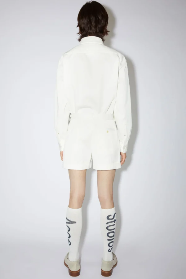 Plissierte Shorts Aus Twill>Acne Studios Shop