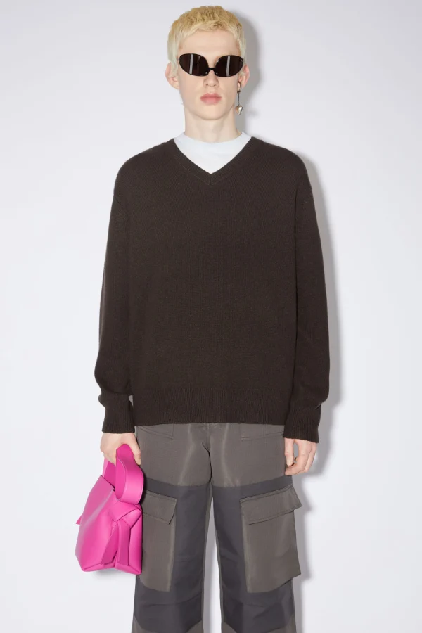 Pullover Aus Wolle Und Cashmere Mit V-Ausschnitt>Acne Studios Cheap