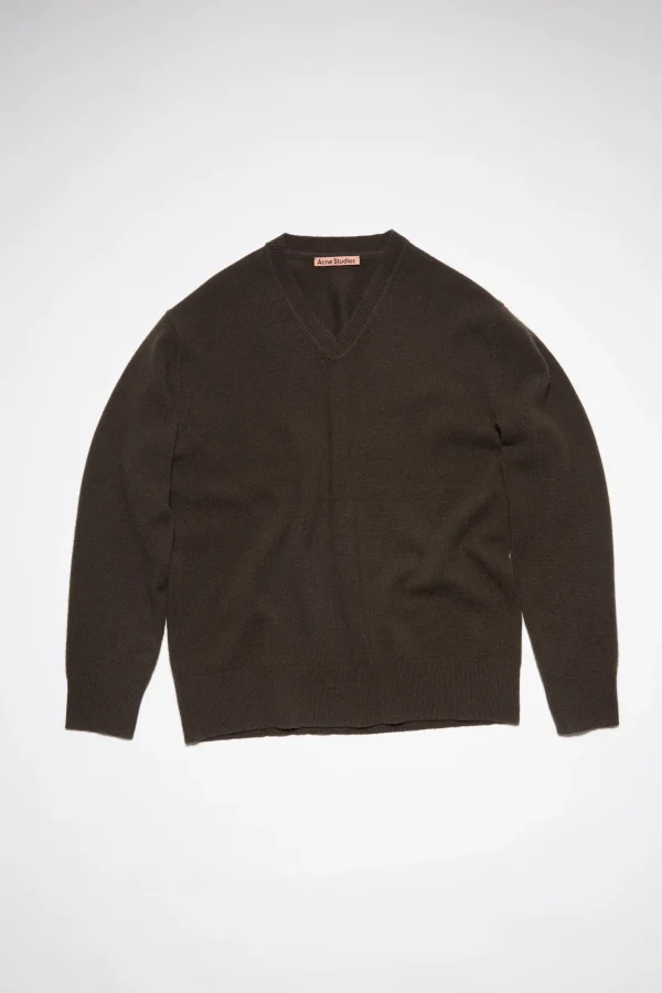 Pullover Aus Wolle Und Cashmere Mit V-Ausschnitt>Acne Studios Cheap