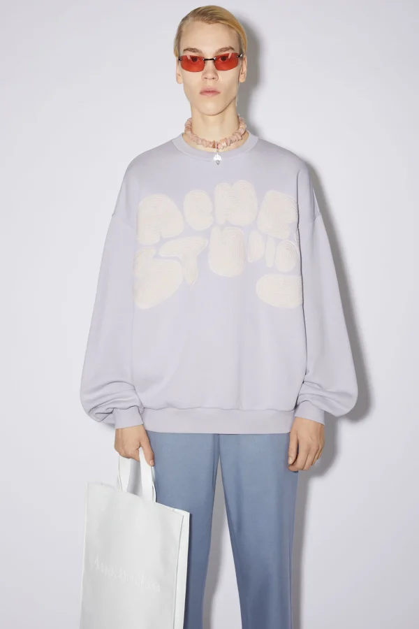 Pullover Mit Rundhalsausschnitt Und Blasenlogo>Acne Studios Store