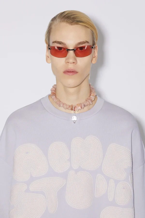 Pullover Mit Rundhalsausschnitt Und Blasenlogo>Acne Studios Store