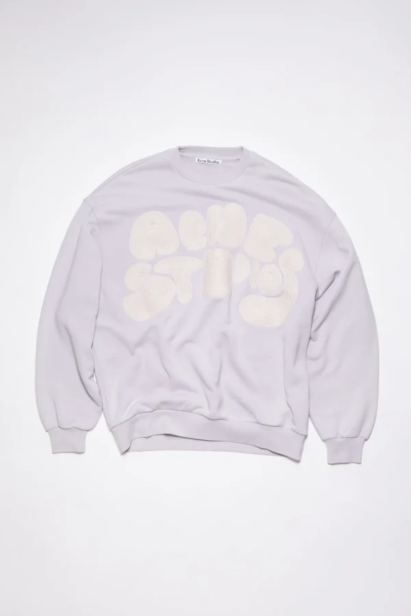 Pullover Mit Rundhalsausschnitt Und Blasenlogo>Acne Studios Store